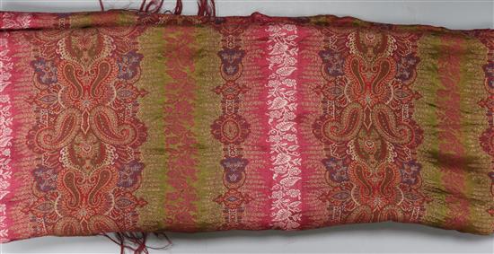 A Victorian red ground Paisley shawl